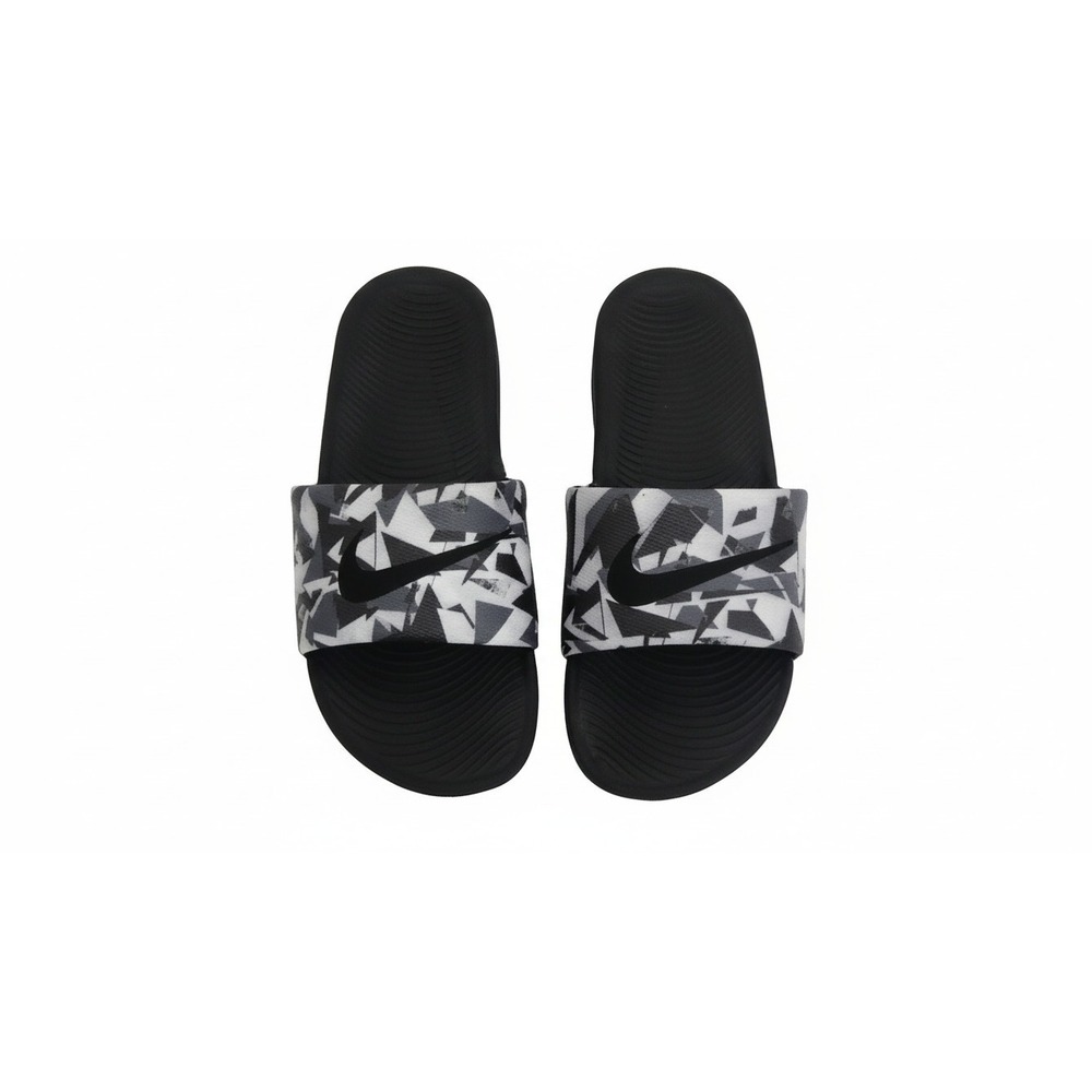 Nike Kawa Shower Slides Mens 10 Black White Geometric Print 882701-001